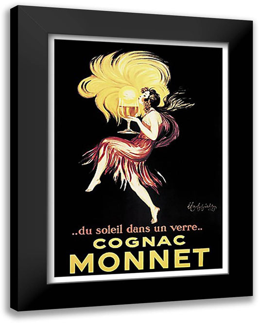 Cognac Monnet 28x40 Black Modern Wood Framed Art Print Poster by Cappiello, Leonetto