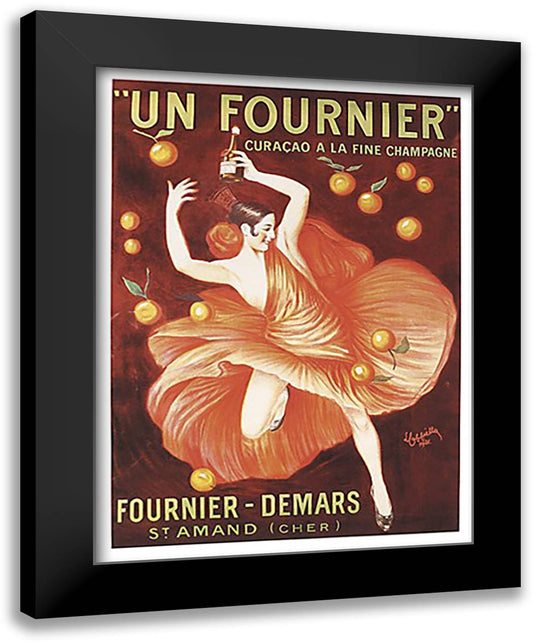 Un Fournier 28x40 Black Modern Wood Framed Art Print Poster by Cappiello, Leonetto