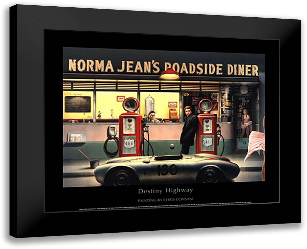 Destiny Highway 18x15 Black Modern Wood Framed Art Print Poster by Consani, Chris