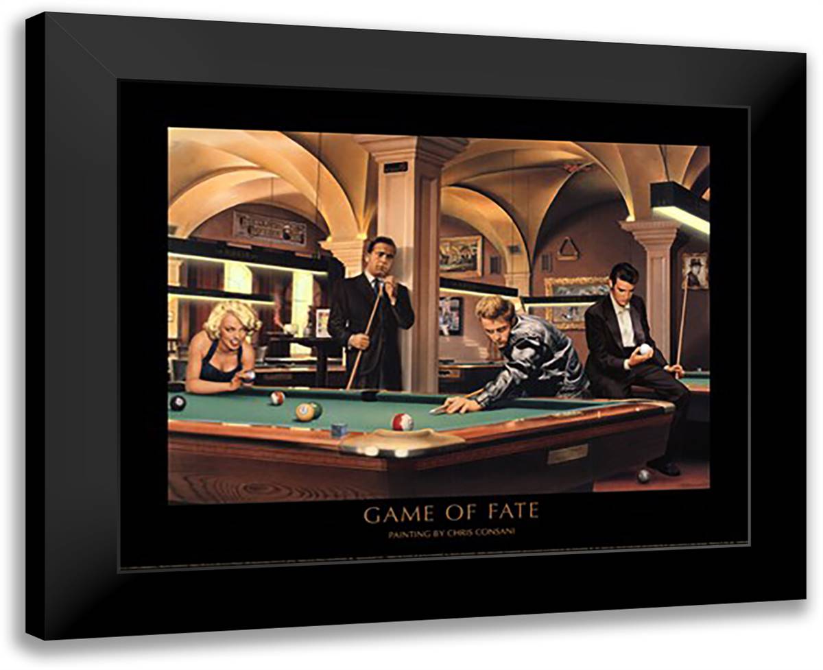 Game of Fate 18x15 Black Modern Wood Framed Art Print Poster by Consani, Chris