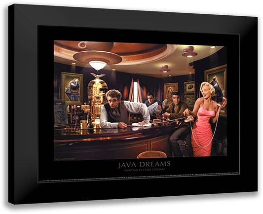 Java Dreams 18x15 Black Modern Wood Framed Art Print Poster by Consani, Chris