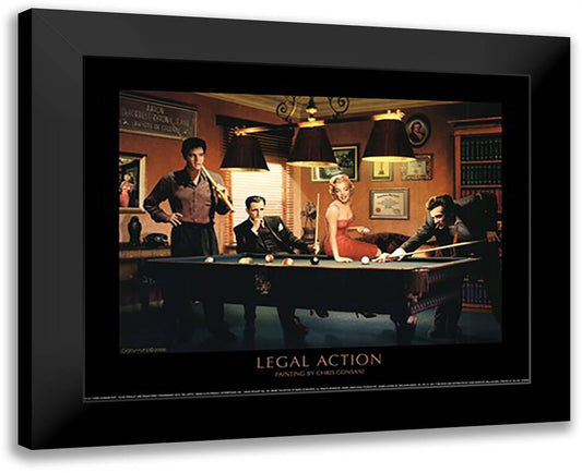 Legal Action 18x15 Black Modern Wood Framed Art Print Poster by Consani, Chris