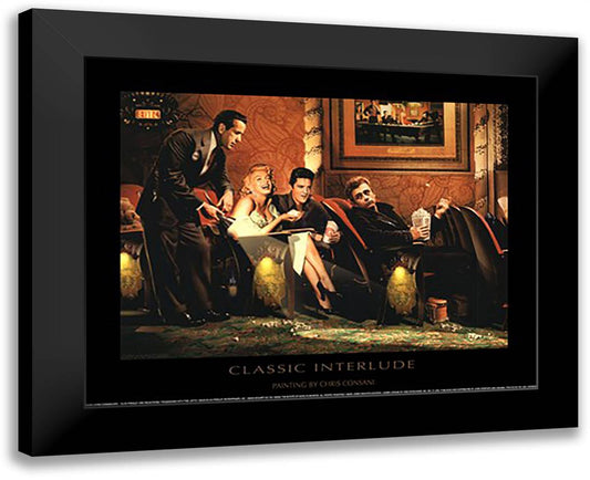 Classic Interlude 18x15 Black Modern Wood Framed Art Print Poster by Consani, Chris