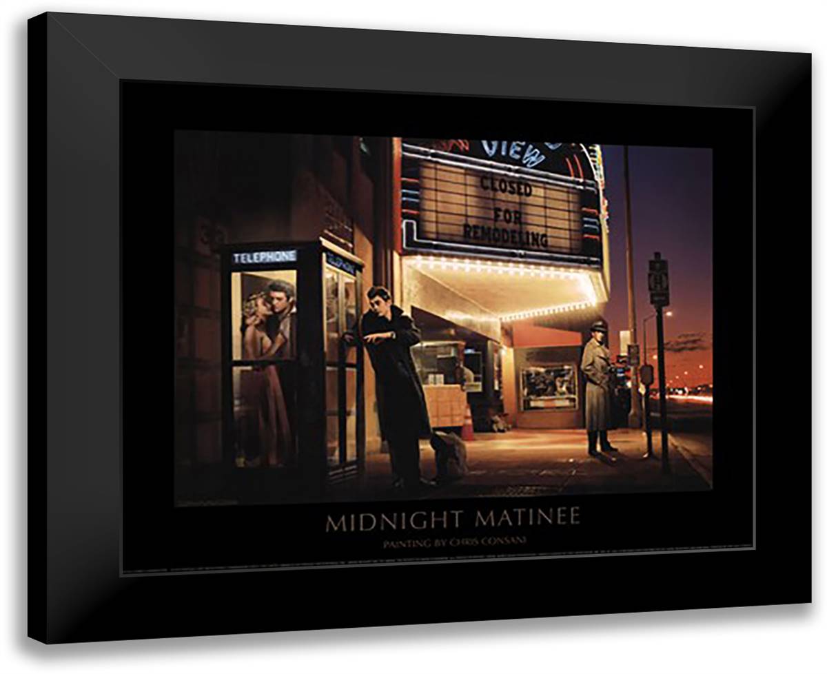 Midnight Matinee 18x15 Black Modern Wood Framed Art Print Poster by Consani, Chris