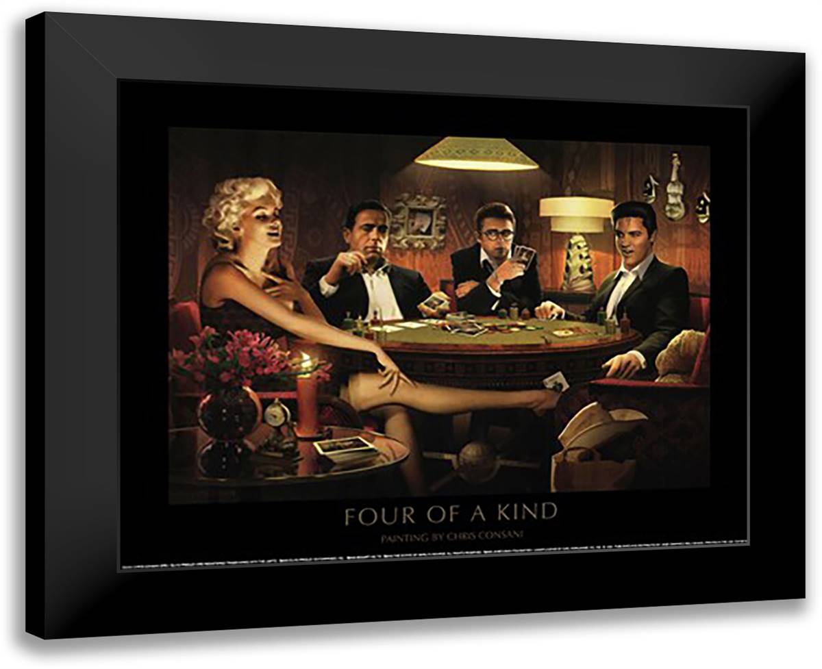 Four of a Kind 18x15 Black Modern Wood Framed Art Print Poster by Consani, Chris