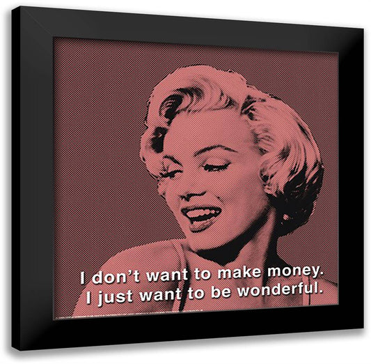 American Icon (Marilyn Monroe) 16x16 Black Modern Wood Framed Art Print Poster by Consani, Chris