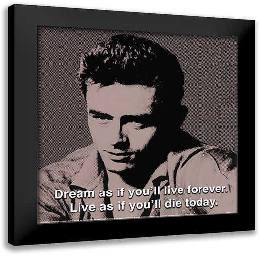 American Icon (James Dean) 16x16 Black Modern Wood Framed Art Print Poster by Consani, Chris