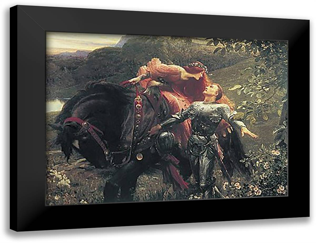 La Belle Dame sans Merci 40x28 Black Modern Wood Framed Art Print Poster by Dicksee, Frank