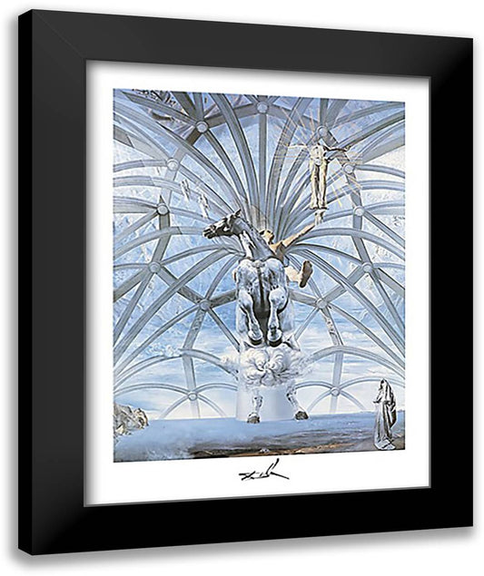 Saint-Jacques le Grand 28x36 Black Modern Wood Framed Art Print Poster by Dali, Salvador