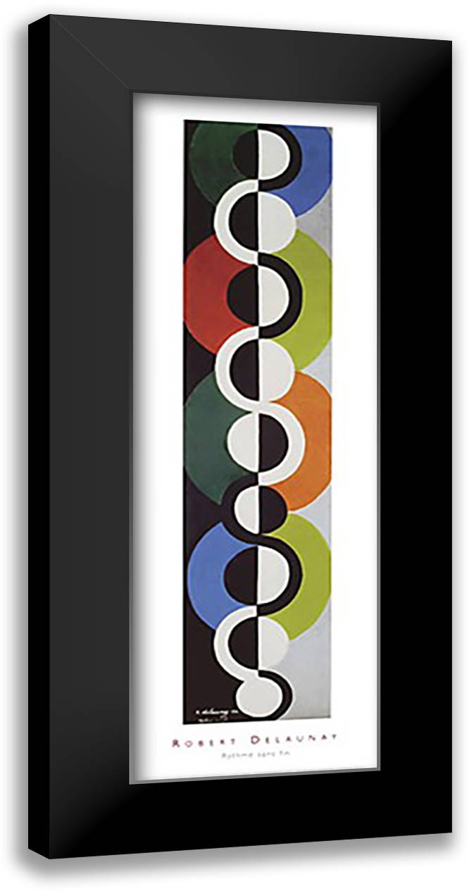 Rythme sans Fin 16x40 Black Modern Wood Framed Art Print Poster by Delaunay, Robert