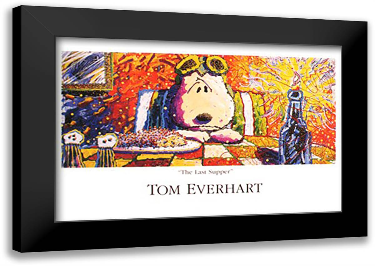 The Last Supper 40x28 Black Modern Wood Framed Art Print Poster by Everhart, Tom