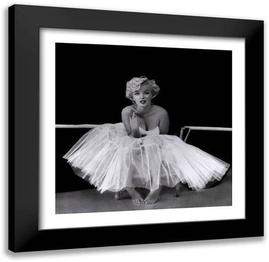 Marilyn Monroe Ballerina 28x28 Black Modern Wood Framed Art Print Poster by Greene, Milton