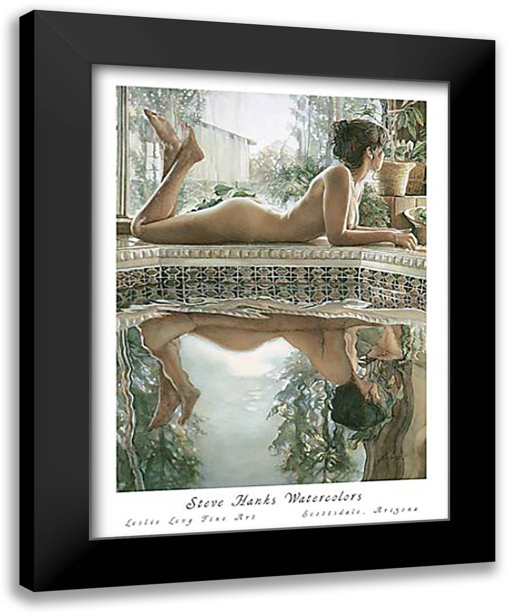 Reflecting 28x37 Black Modern Wood Framed Art Print Poster by Hanks, Steve
