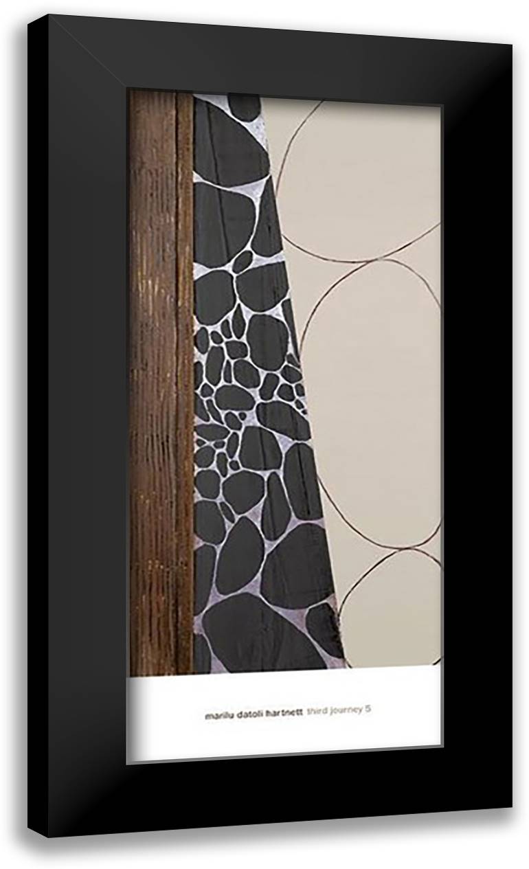 Third Journey 5 16x32 Black Modern Wood Framed Art Print Poster by Hartnett, Marilu