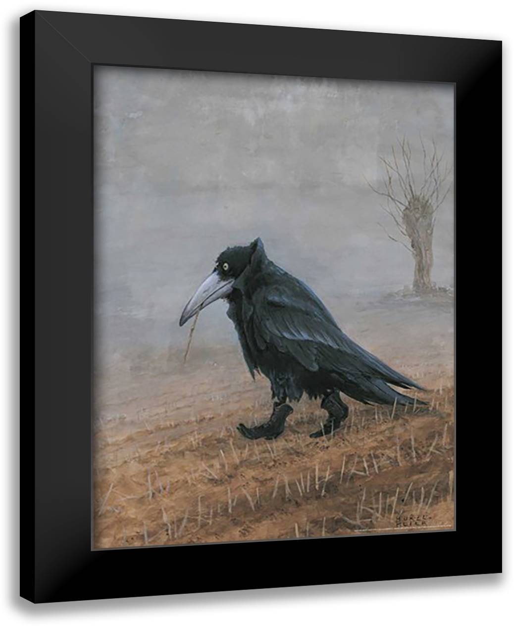 Krahe 24x32 Black Modern Wood Framed Art Print Poster by Hurzlmeier, Rudi