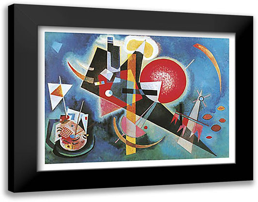 Im Blau, 1925 36x28 Black Modern Wood Framed Art Print Poster by Kandinsky, Wassily