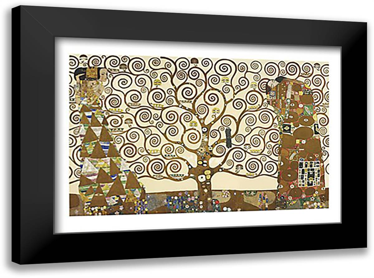 The Tree of Life 40x28 Black Modern Wood Framed Art Print Poster by Klimt, Gustav