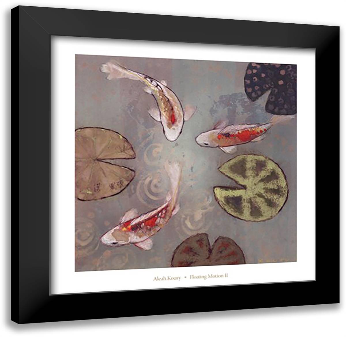 Floating Motion II (24 x 24) 28x28 Black Modern Wood Framed Art Print Poster by Koury, Aleah