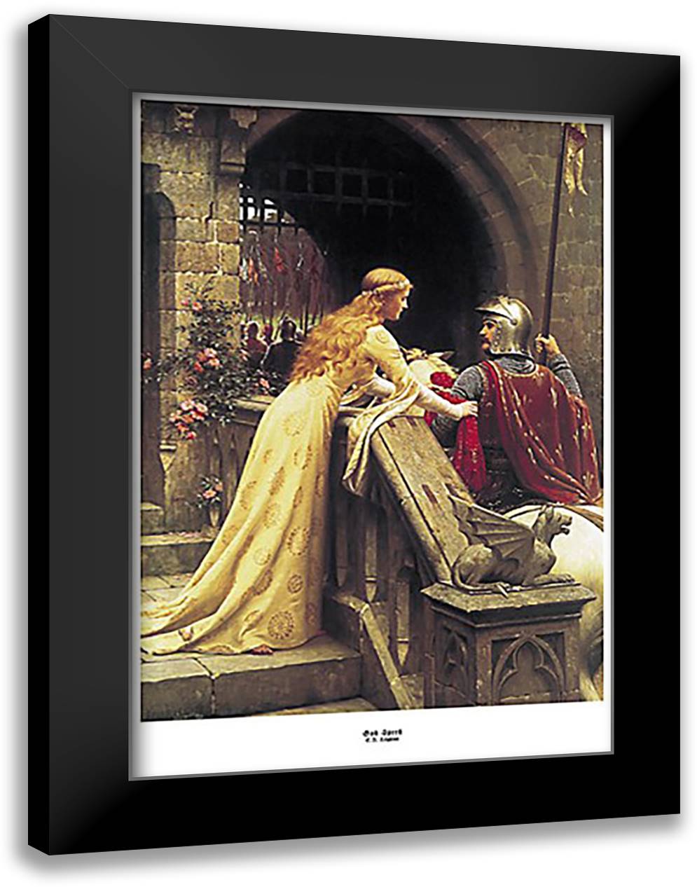 God Speed 28x40 Black Modern Wood Framed Art Print Poster by Leighton, Edmund Blair