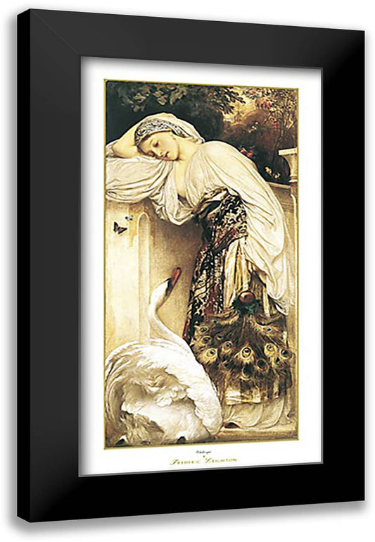 Odalisque 24x40 Black Modern Wood Framed Art Print Poster by Leighton, Frederic