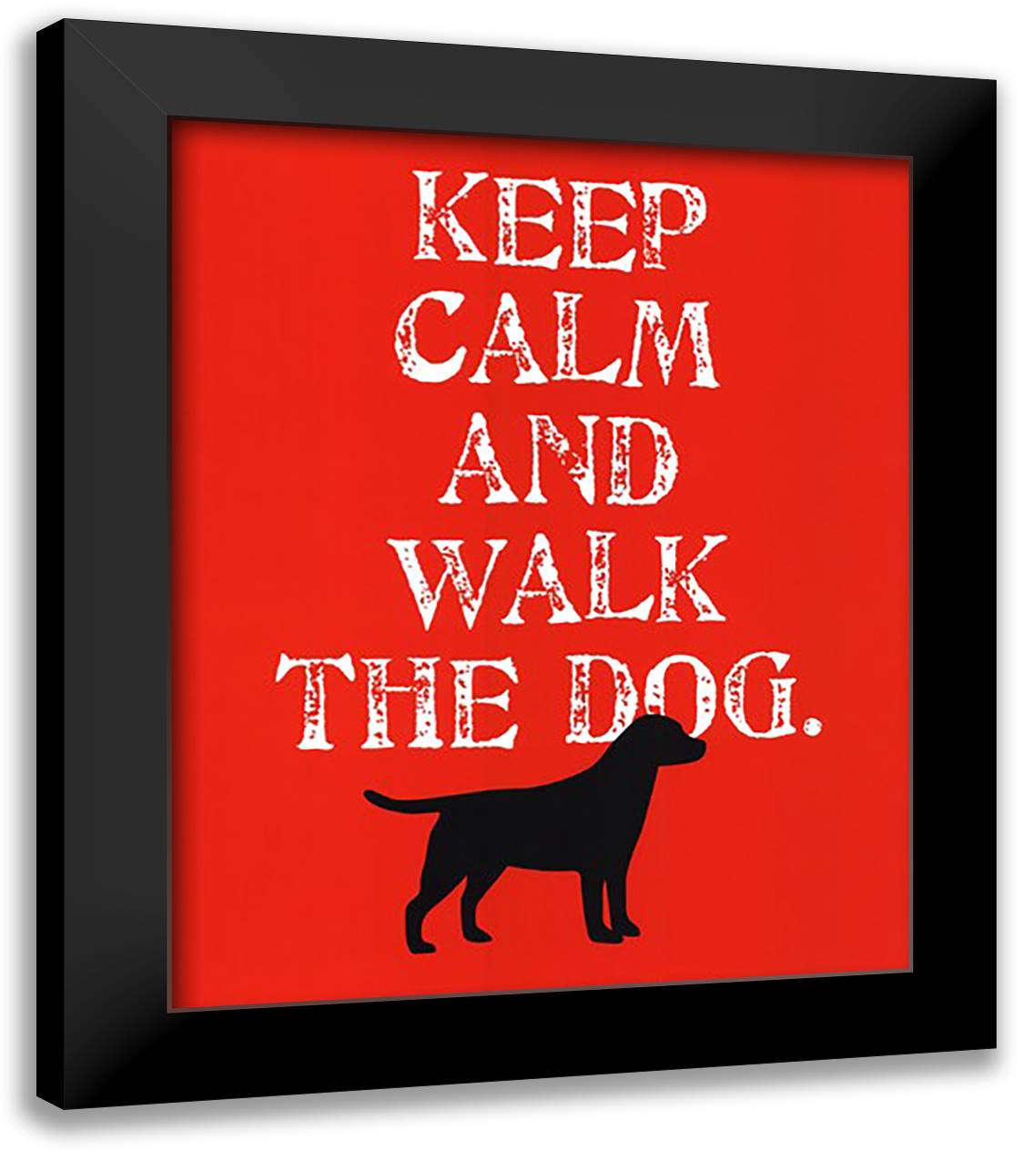 Keep Calm (Labrador) 20x24 Black Modern Wood Framed Art Print Poster by Oliphant, Ginger