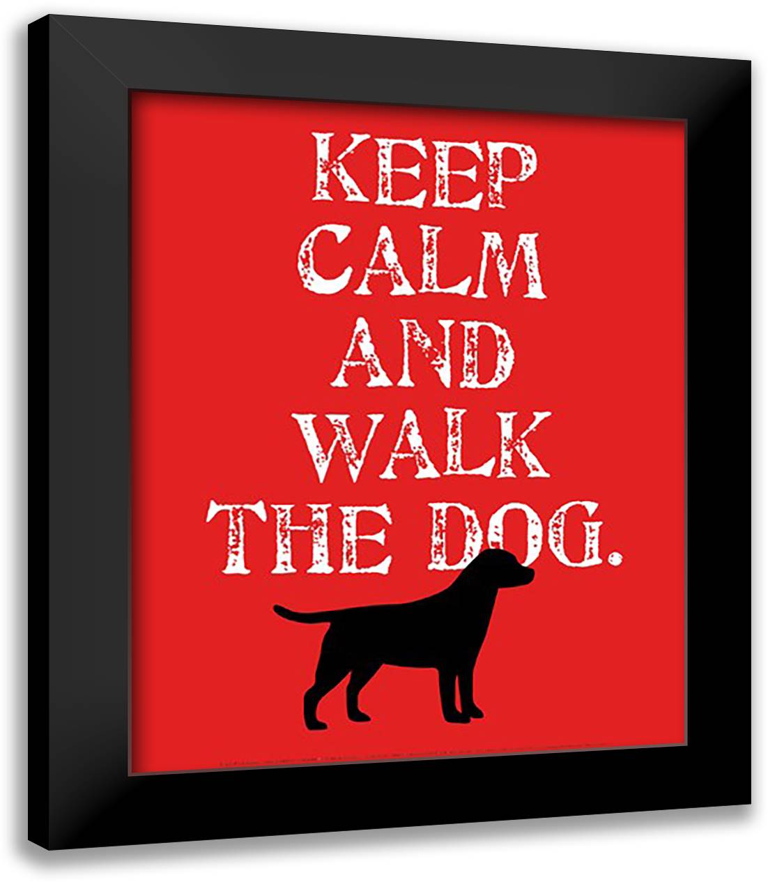 Keep Calm (Labrador) 15x18 Black Modern Wood Framed Art Print Poster by Oliphant, Ginger