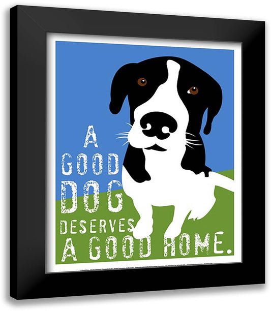 A Good Dog 15x18 Black Modern Wood Framed Art Print Poster by Oliphant, Ginger