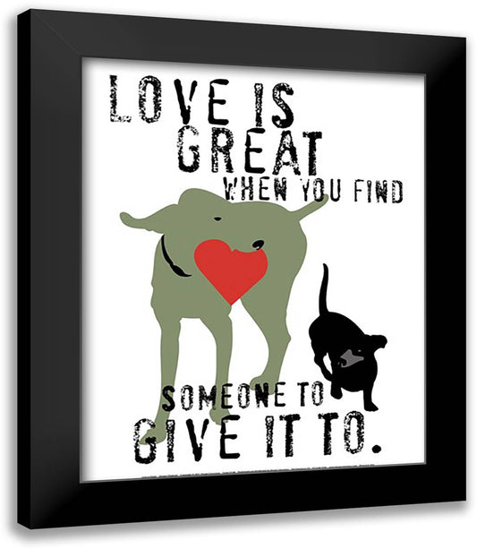Love Is Great 15x18 Black Modern Wood Framed Art Print Poster by Oliphant, Ginger