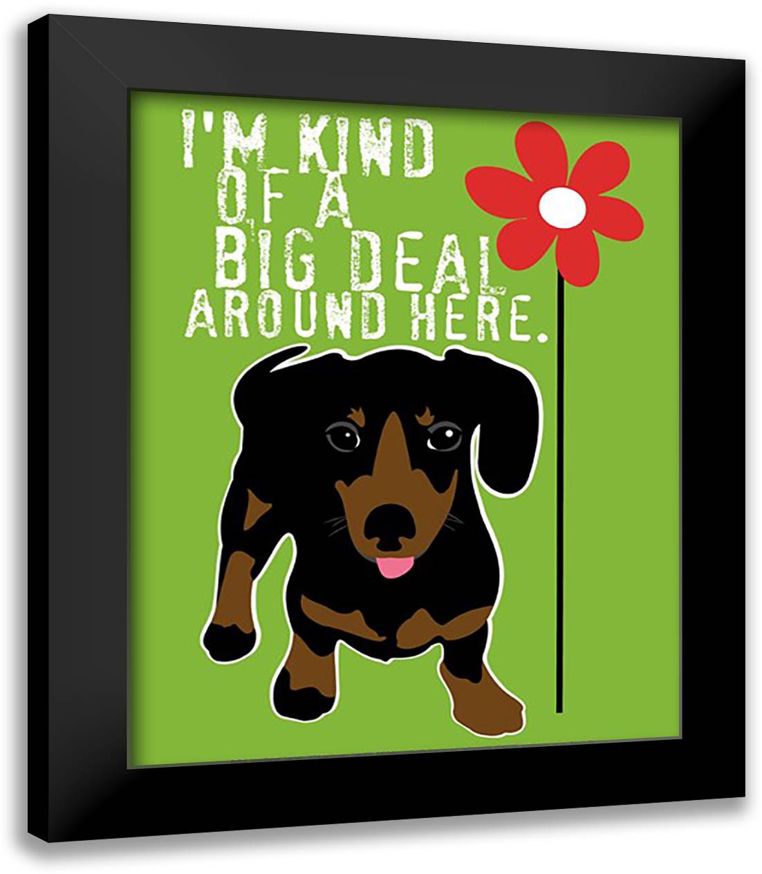 Big Deal 15x18 Black Modern Wood Framed Art Print Poster by Oliphant, Ginger