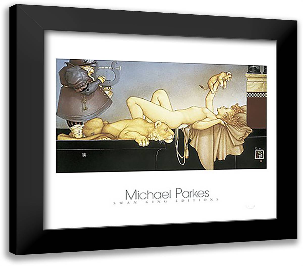 Dawn 24x20 Black Modern Wood Framed Art Print Poster by Parkes, Michael