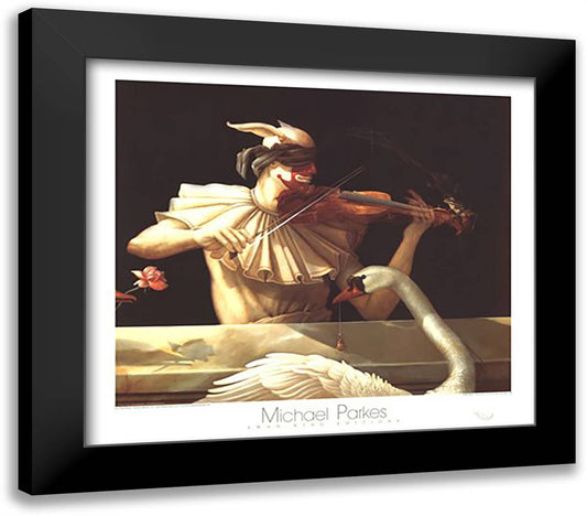 Water Music 32x28 Black Modern Wood Framed Art Print Poster by Parkes, Michael