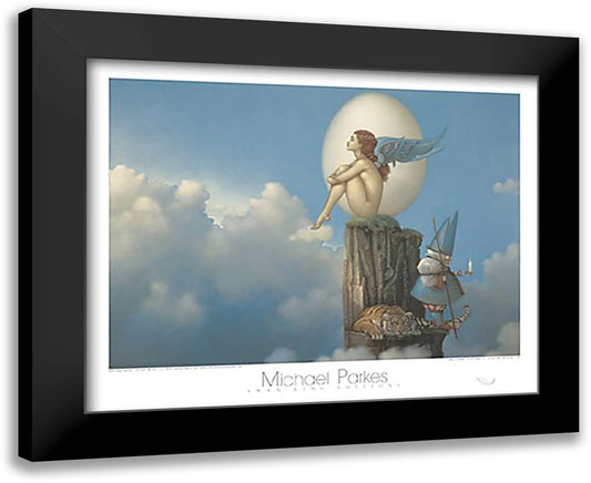 Magic Spring 24x20 Black Modern Wood Framed Art Print Poster by Parkes, Michael