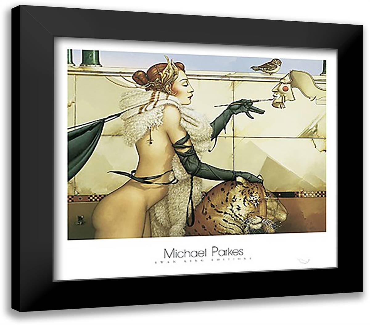 The Creation 24x20 Black Modern Wood Framed Art Print Poster by Parkes, Michael