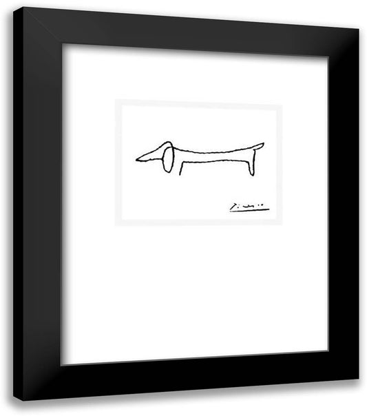 Dog 20x24 Black Modern Wood Framed Art Print Poster by Picasso, Pablo