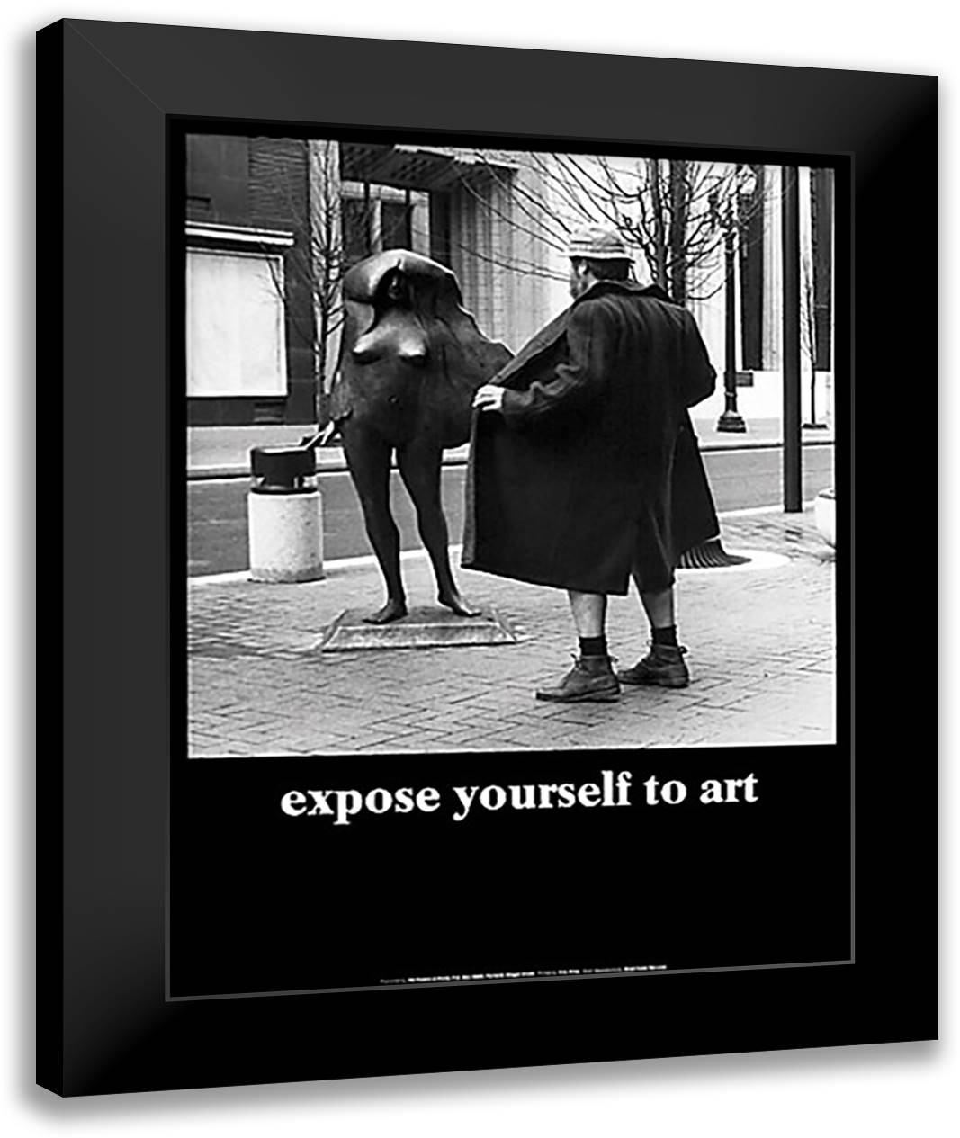 Expose Yourself to Art 22x28 Black Modern Wood Framed Art Print Poster by Ryerson, M.