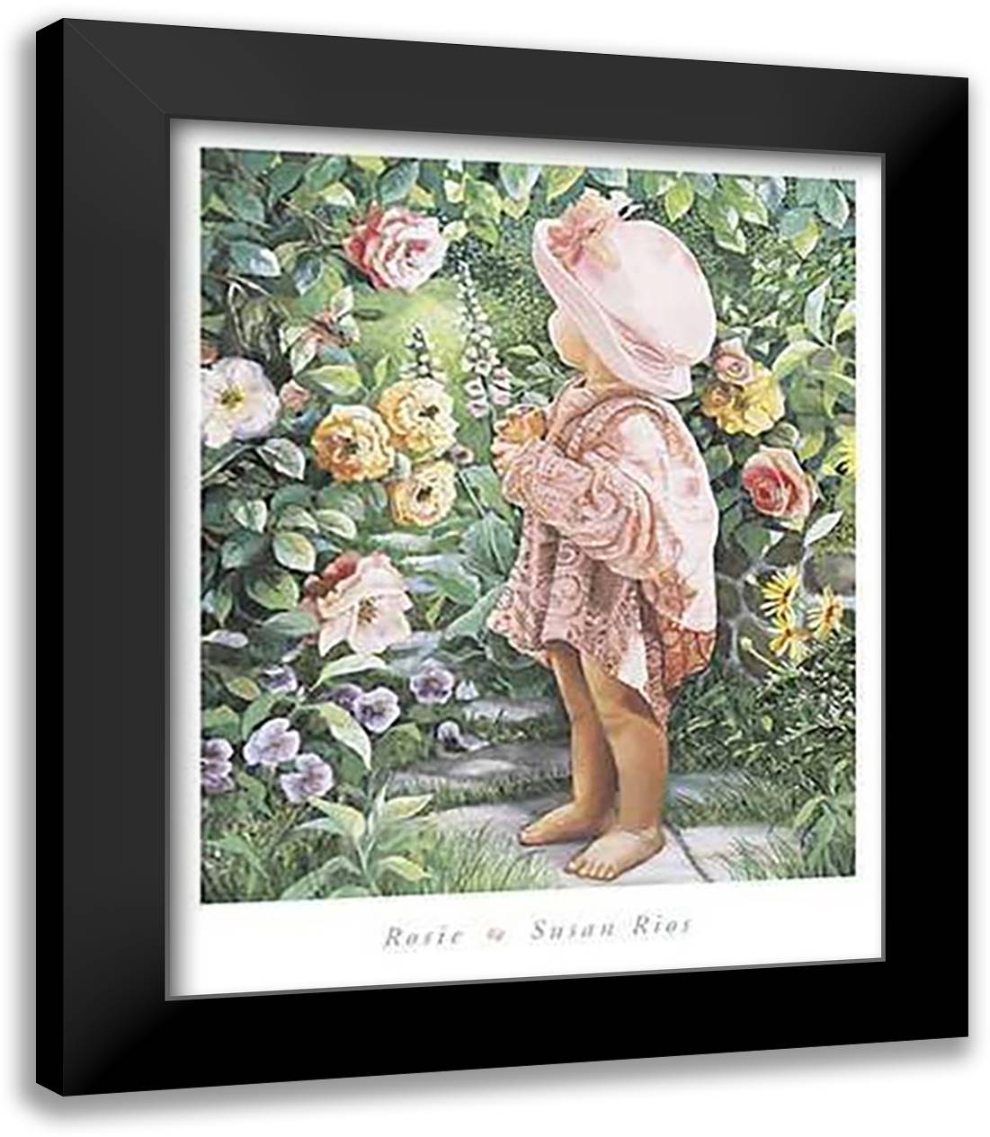 Rosie 26x32 Black Modern Wood Framed Art Print Poster by Rios, Susan