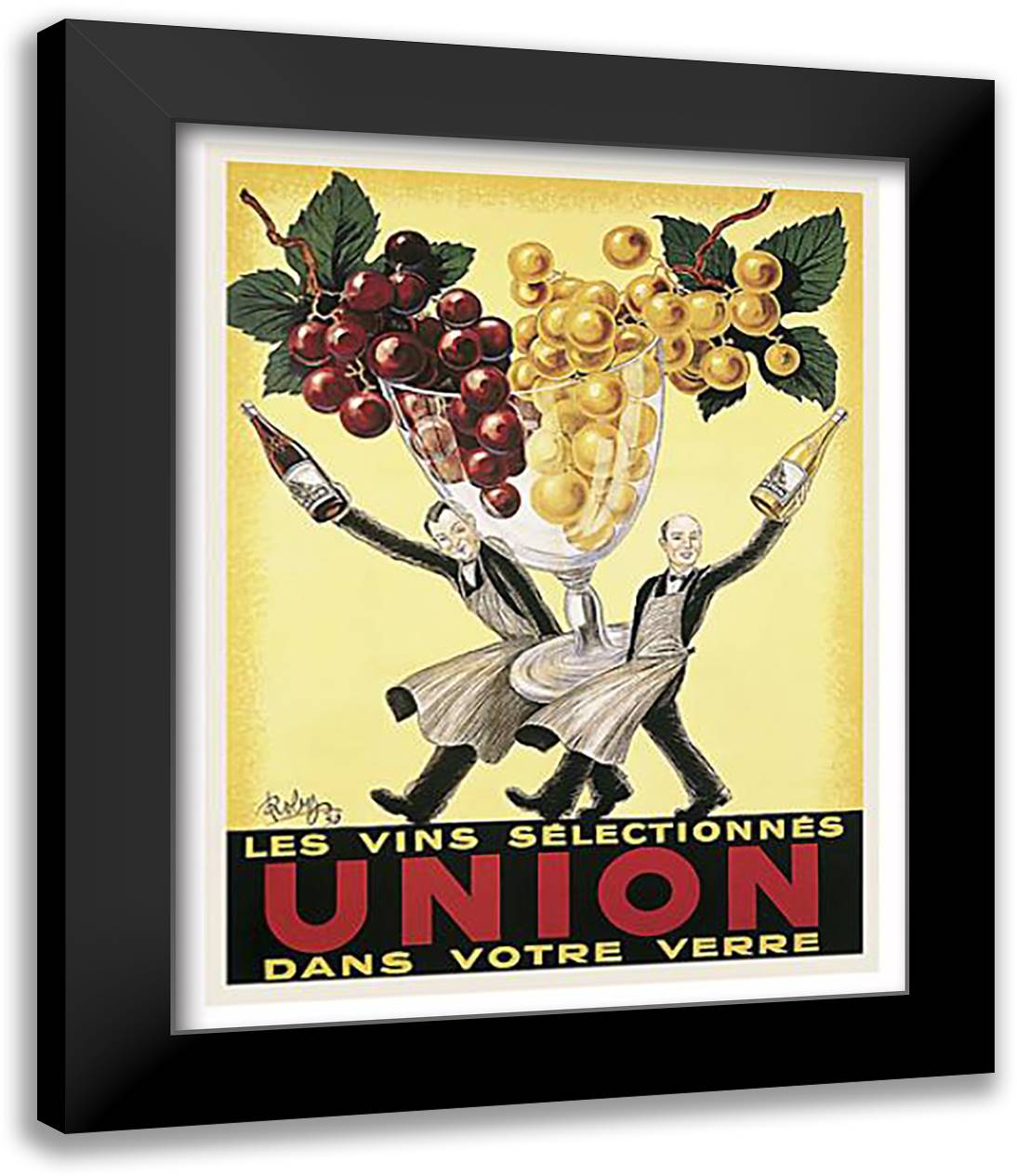 Union 23x28 Black Modern Wood Framed Art Print Poster by Wolff, Robys