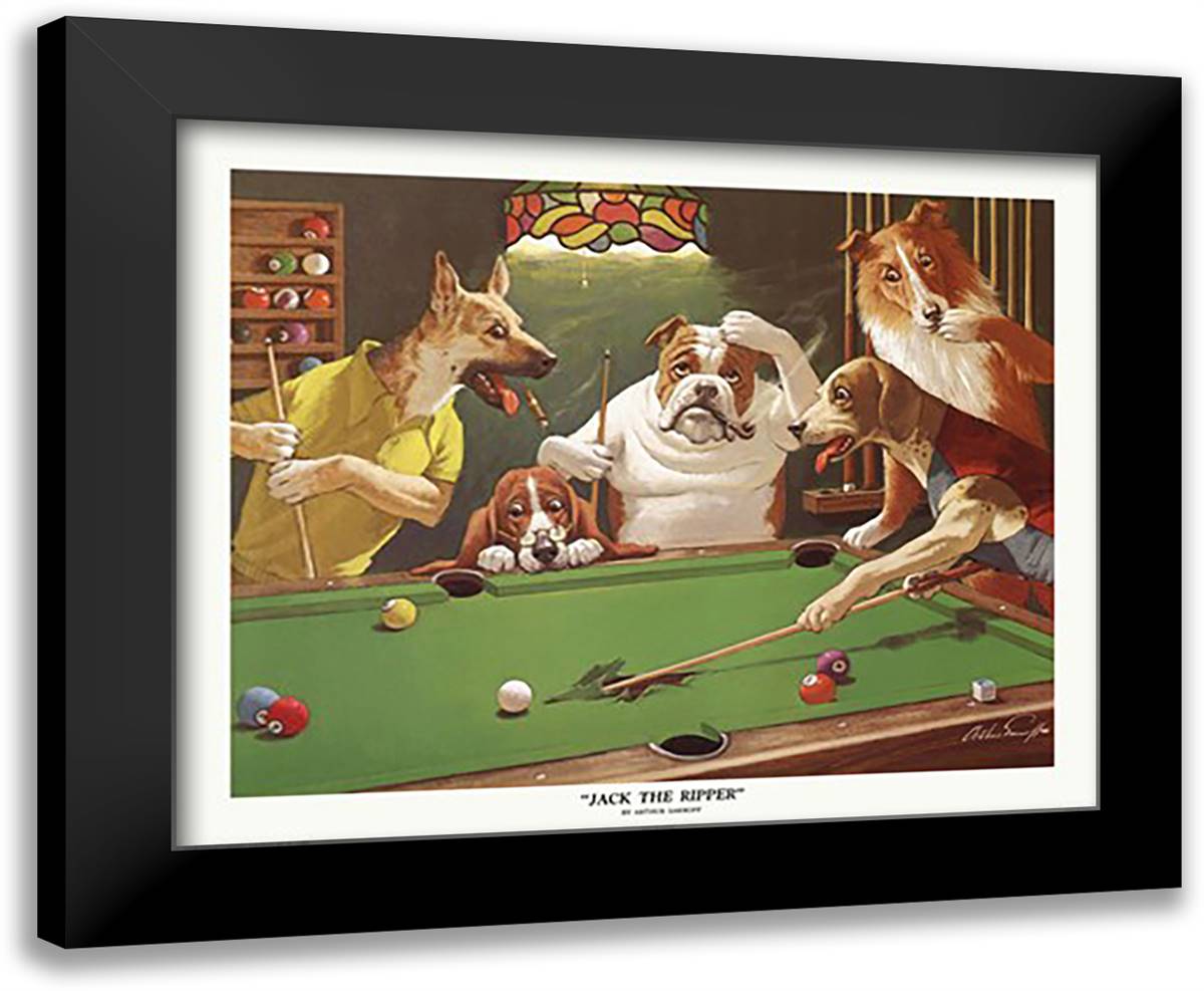 Jack the Ripper 24x20 Black Modern Wood Framed Art Print Poster by Sarnoff, Arthur