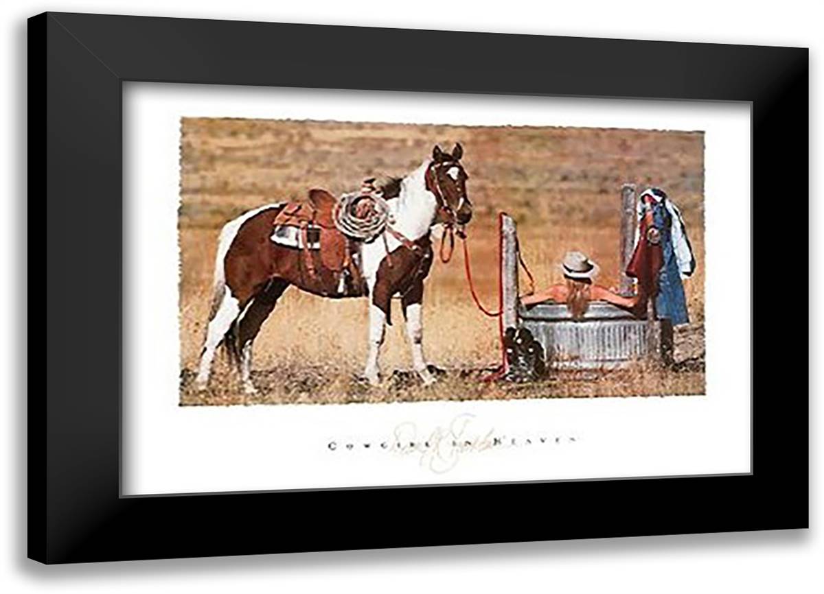 Cowgirl in Heaven 40x28 Black Modern Wood Framed Art Print Poster by Stoecklein, David R.