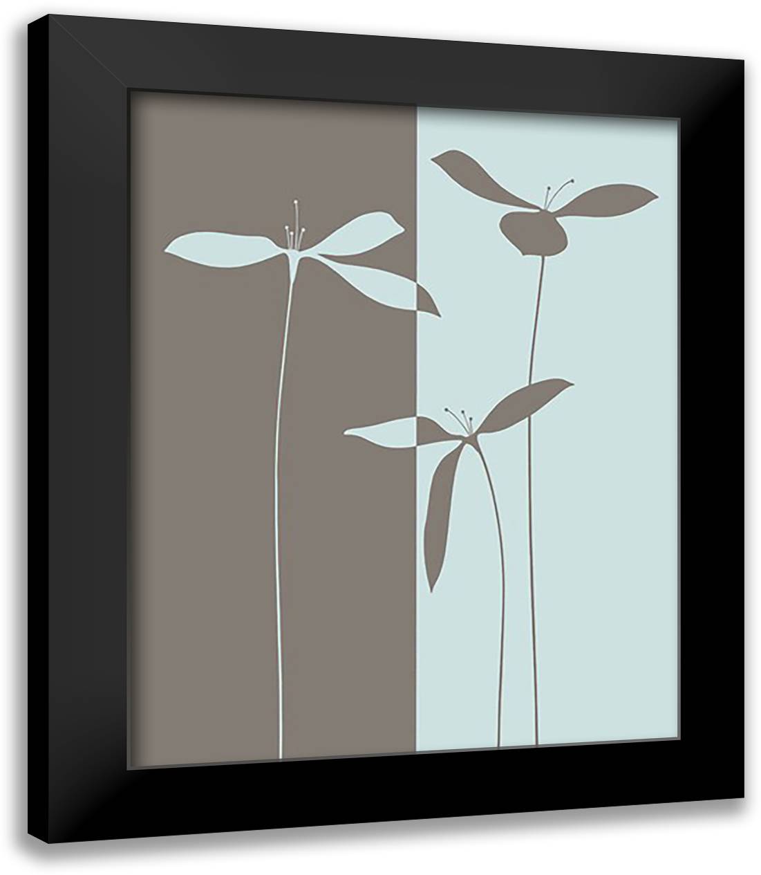 Petals III 15x18 Black Modern Wood Framed Art Print Poster by Sakai, Takashi
