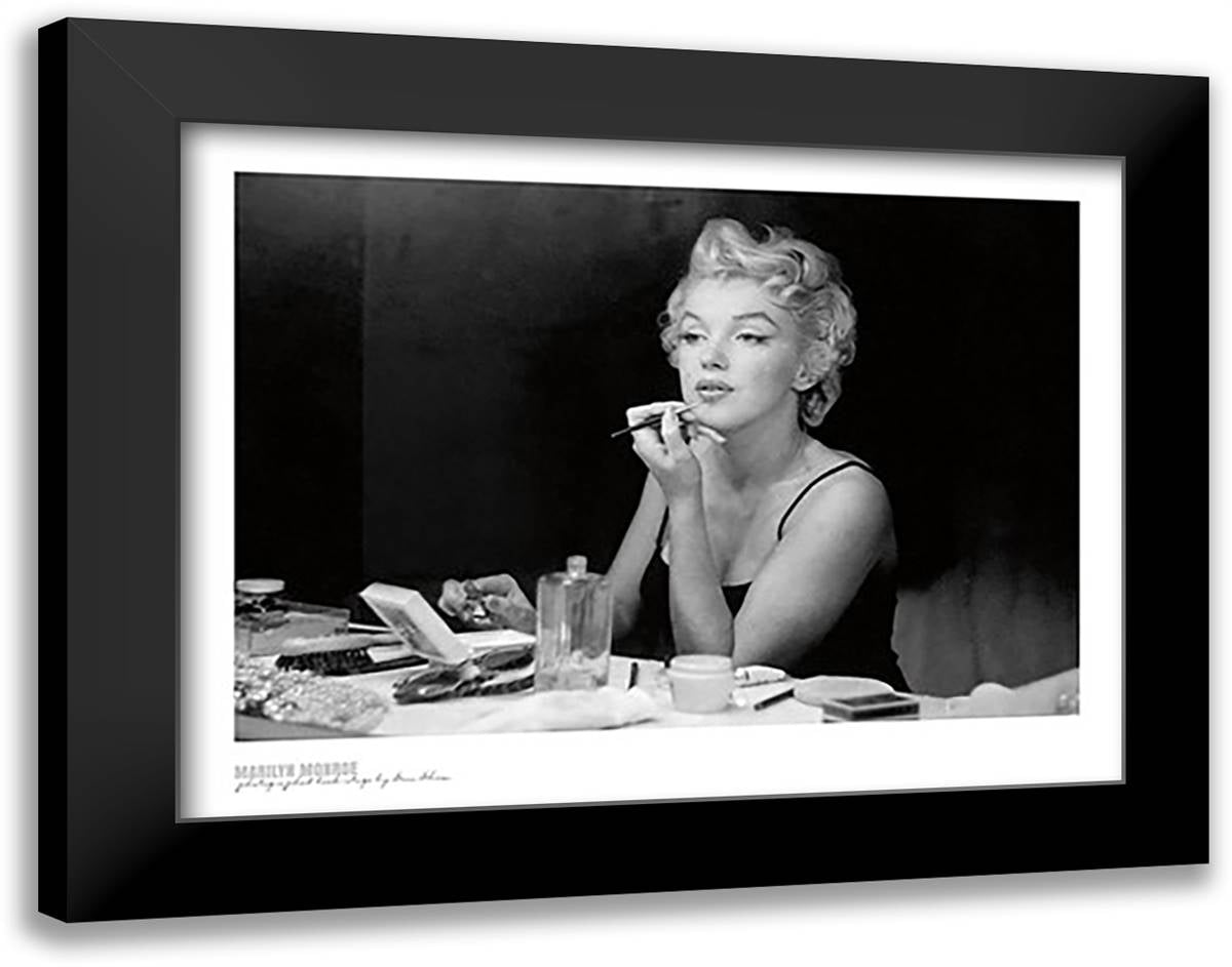 Marilyn Monroe- Back Stage 36x28 Black Modern Wood Framed Art Print Poster by Shaw, Sam