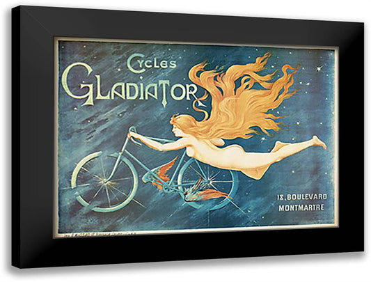 Cycles Gladiator 40x28 Black Modern Wood Framed Art Print Poster