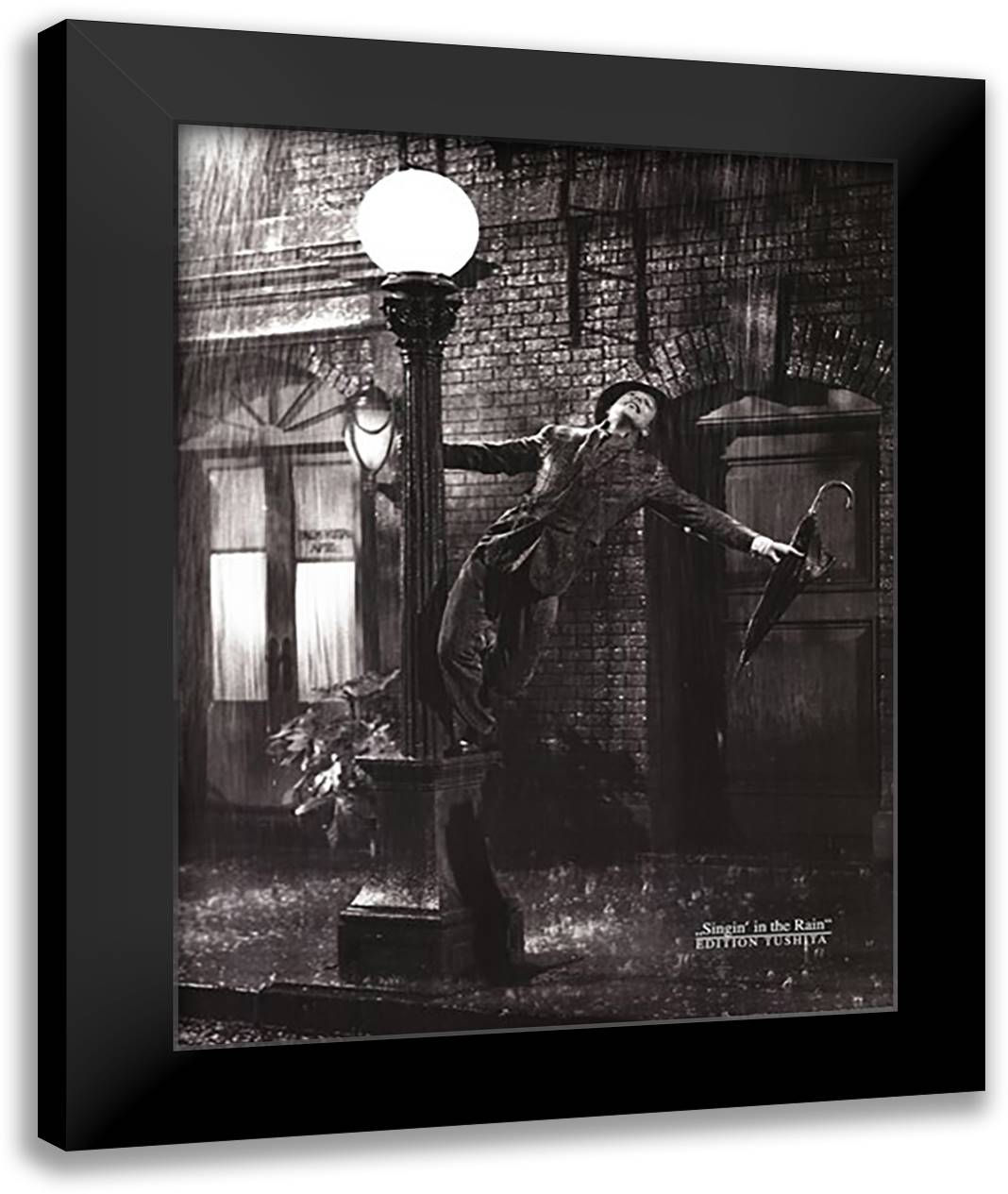 Singin' in the Rain 28x36 Black Modern Wood Framed Art Print Poster