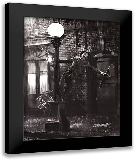 Singin' in the Rain 28x36 Black Modern Wood Framed Art Print Poster