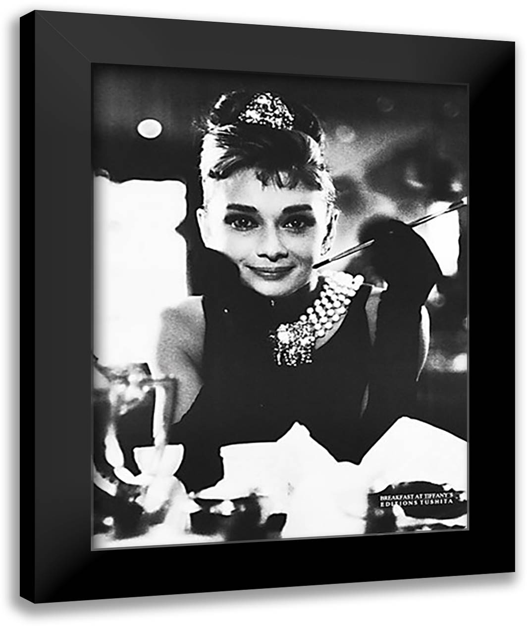 Breakfast at Tiffany's [vertical] 28x36 Black Modern Wood Framed Art Print Poster