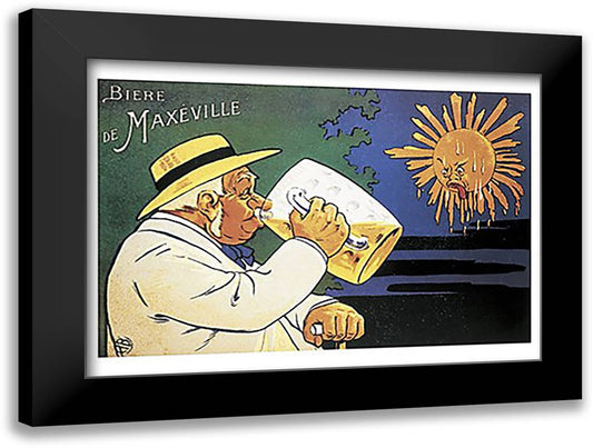 Biere de Maxeville 32x24 Black Modern Wood Framed Art Print Poster