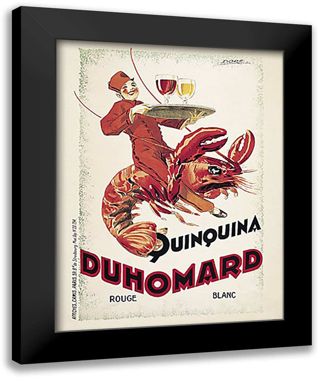 Quinquina Duhomard 22x28 Black Modern Wood Framed Art Print Poster