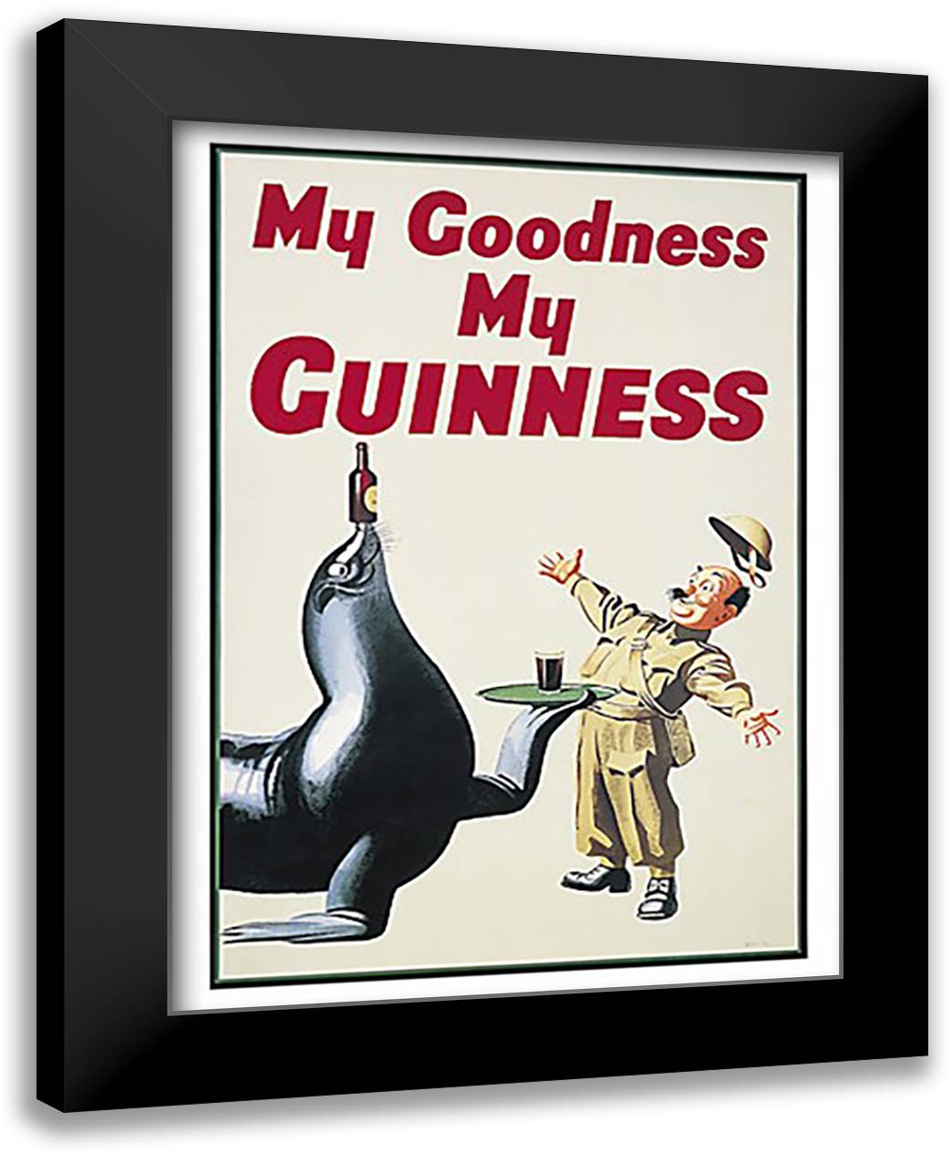 My Goodness My Guinness 24x32 Black Modern Wood Framed Art Print Poster by Gilroy, John