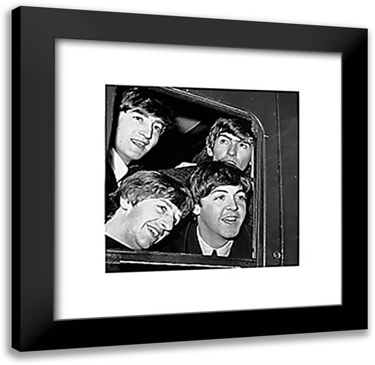 The Beatles in 'A Hard Days Night' 20x20 Black Modern Wood Framed Art Print Poster