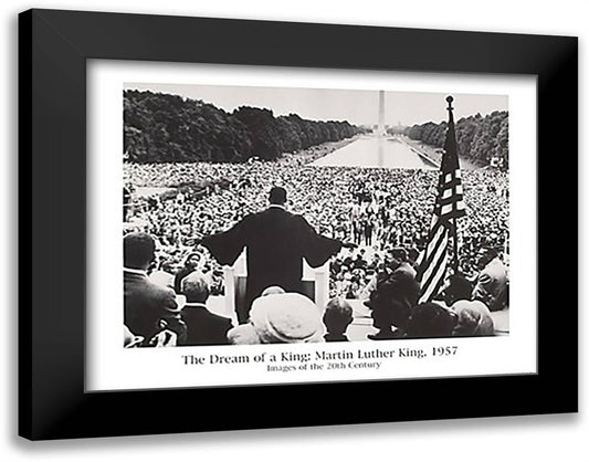 The Dream of a King: Martin Luther King, 1957 36x28 Black Modern Wood Framed Art Print Poster